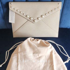 NWT Rebecca Minkoff Leo Clutch with Pearls w/ Dustbag